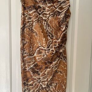 Guess by Marciano Brown Snake Print Pencil Skirt
